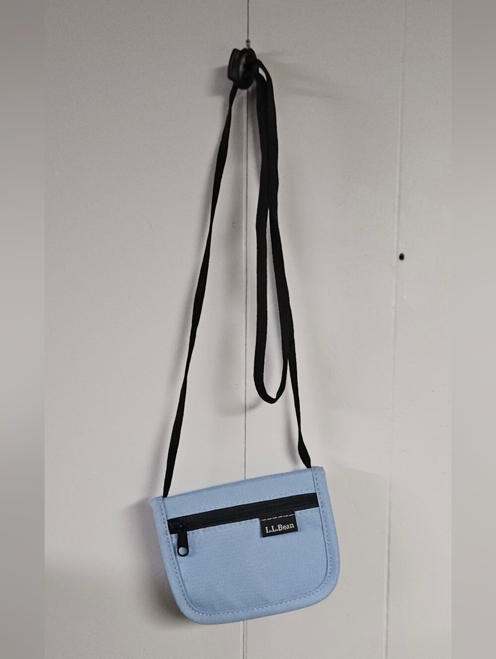 L.L. Bean Light Blue Crossbody Travel Wallet